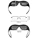 Sobre Gafas de Sol - Negro Plástico Sobre Las Gafas con Lentes...