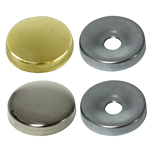 Coprivite Borchia Bombata Ottone Lucido Mm.14 (Pz 200) [Metal Minute]