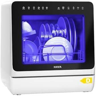 HAVA Table Top Dishwasher with Water Softener & Enhanced Energy Efficiency