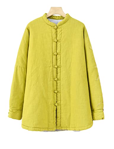 NFYM Women Quilted Jackets Long Sleeve Button Down Lightweight Casual Loose Warm Padded Winter Coat2