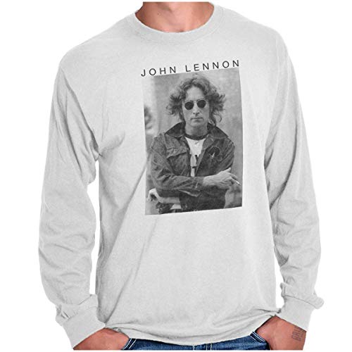 John Lennon 1970s NYC New York City Long Sleeve Tshirt Men Women White
