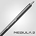 RHINO Nebula 2 Pool Cue - Charcoal Gray Premium Carbon Fiber Shaft & Composite Butt. Time Crystal Tip 12.8mm, Pro Taper Design. 3/8-8 Joint, Wrapless. Low Deflection Pool Cue