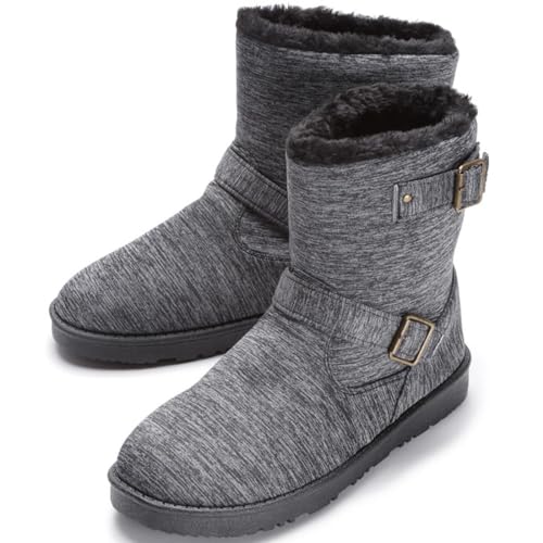 [ラグスタイル] エンジニアムートンブーツ ムートン メンズ 靴 エンジニアブーツ ボア ミックスブラック26.5cm～27cm(L)