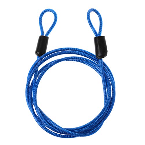 GRABLOOM Bicycle Lock Steel Wire Cable 1m Safety Cycling Protector Anti Theft Equipment Bicycle Accessories Cycling Accessories for Men Women Road for Handle Bars Flywheel Chain, Blue