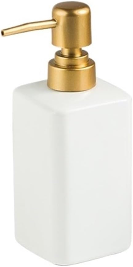 Beautiful Ceramic Soap Dispenser with Pump Lotion Liquid Dispenser for Shampoo Bathroom Kitchen Bathroom Decor(Gris)