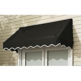 CASTLECREEK 4' Window Door Awning Sun Shade Canopy Outdoor Patio Cover Black