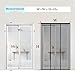 Magnetic Screen Door Mesh 240x265cm Heavy Duty Magic Door Screen Closure with Magnets for Sliding, Patio, French, Front and Back Door, Easy Install Without Tools, Black