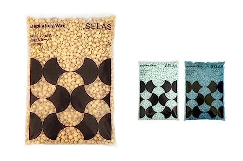 Cera depilatoria in perle 800g. SELAS. Da scegliere Aloe Vera, Oro o Blu. Epilazione senza strisce. (ORO). Cera a caldo, professionale, brasiliana, cereta, in perle, pelle sensibile.