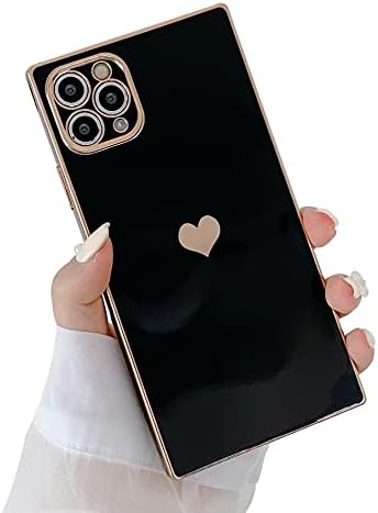 MTBacon Compatible with iPhone 11 Pro Max Square Case, Cute Love Heart Case for Women Girls Camera Lens Protection Electroplate Reinforced Corners Shockproof Case for iPhone 11 Pro Max – Black MTBacon Compatible with iPhone 11 Pro Max Square Case, Cute Love Heart Case for Women Girls Camera Lens Protection Electroplate Reinforced Corners Shockproof Case for iPhone 11 Pro Max – Black