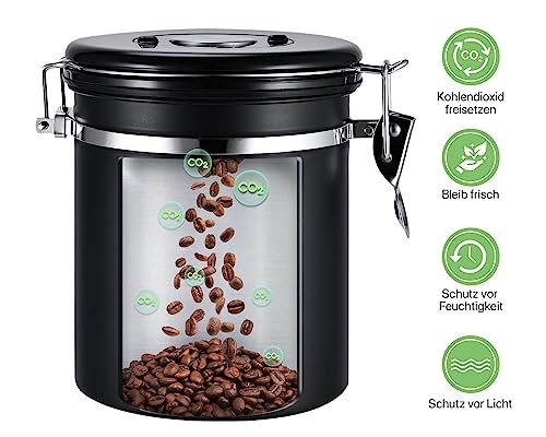 Beaspire Barattolo da caffè, 2800 ml, ermetico da