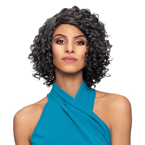 Foxy Silver Connie Wig, Stylish, Natural Lace J-Part, Natural-Looking Synthetic