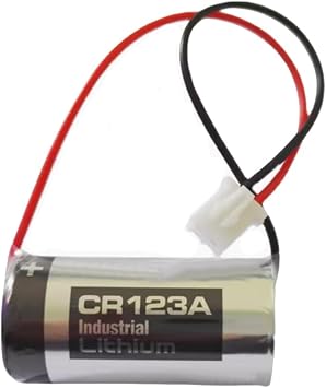 1 PCS 3V 1400mAh Lithium Battery Replacement for CR123A with White Connector Non Rechargeable