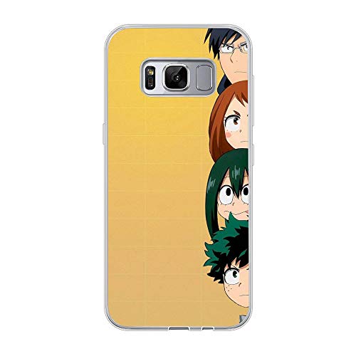 Clear Case for Samsung Galaxy S8, My Hero-Boku Academia-Deku 5 Ultra Thin Soft Matte Rubber Coque Silikon Shockproof