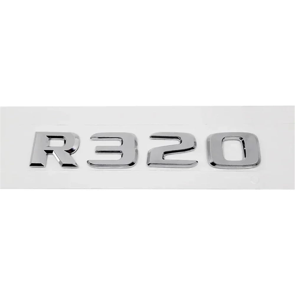 YTQMoreBNZ YYDStes ABS Car Rear Sticker Alphabet Trunk Badge Decal Exterior Compatible With Mercedes Benz R63 R300 R320 R350 R500