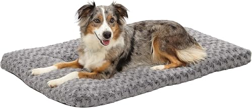 MidWest Homes for Pets Medium QuietTime Deluxe Mocha Ombré Swirl Plush Pet Bed, Machine Washable, Non-Skid Bottom, Soft Crate Mat for 30-inch Crates