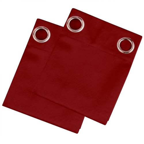 Image of LEMOMO Blackout Curtains 52 x 90 Inch Long Red Curtains Set of 2 Panels Room Darkening Curtains for Bedroom and Living Room