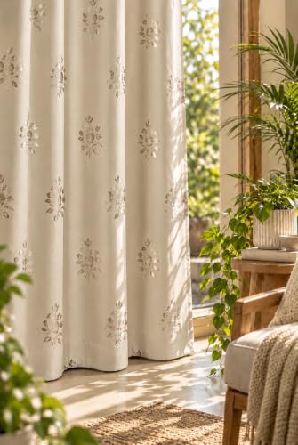 Best Curtain Sets: Festive Blackout vs Sheer 69 Urban Space 100% True Blackout Curtains for Door, Gold Foil Print...