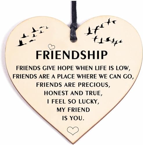 Freundschaftsgeschenk für Frauen mit der Aufschrift "I'm Lucky My Friend Is You", Freundschaftsgeschenk für besondere Freunde, weibliche Plakette für Weihnachten/Geburtstag, Freunde, Kollegen, Leaving