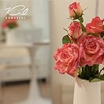 KOMOREBI 9 Pcs Artificial Flowers,Fake Flowers for Decoration Silk Roses for Home Party Decoration,Roses for Wedding Baby Shower,Party,Home Decorations(Pink) - Image 3