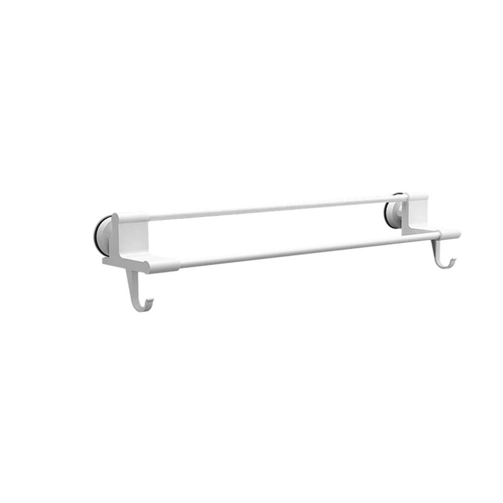 Towel Rack Towel Rack Free Punching Bathroom Rack Nail free Hook Bathroom Rag Shelf Suction Cup Towel Bar Towel Bar (Size : 60.5cm)