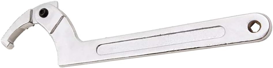 MYCENSE Chrome Vanadium Adjustable Spanner Hook Wrench Tool, 51-121mm Square Head