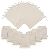 OFFCUP 20PCS 20x25cm Bolsas de Algodón, Bolsa con Cordón para Regalo, Bolsitas de Tela Reutilizable Pequeñas Para Regalos de Bodas Fiestas Cosméticos Joyas Navidad Cumpleaños DIY