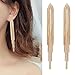 Long Tassel Dangle Earrings for Women Gold Silver Chain Tassel Earrings Punk Sleek Metal Chain Earrings Hypoallergenic Lightweight Tassel Drop Earrings (Gold)