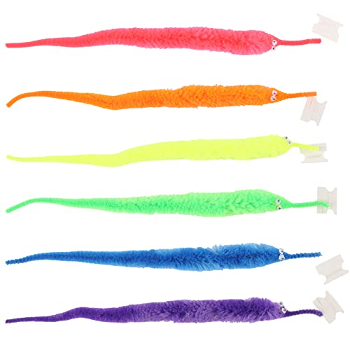 XiXiRan Juguetes de Gusanos Mágicos, 12 Pcs Lindo Gusano Mágico, Gusano de Juguete Peludo, Magic Twisty Worm, Twisty Fuzzy Worm, Oruga Mágica, Juguetes de Gusanos Difusos para Niños y Gatos