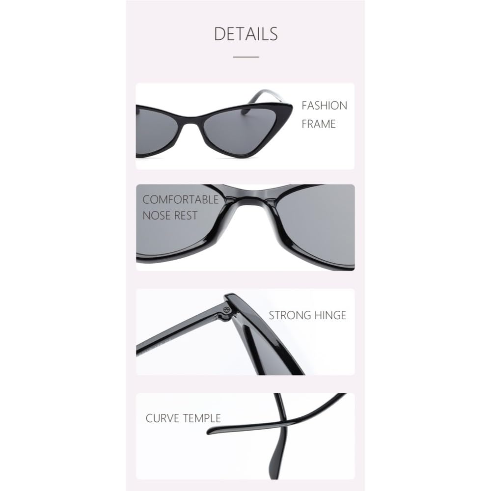 Occhiali da sole da donna Cat Eye Occhiali da sole retrò Occhiali da sole da uomo Protezione solare Occhiali da vista alla moda UV400, F, 1