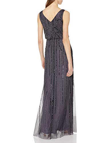 Adrianna Papell Womens Blsn Beaded Art Nouveau2