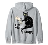 Photo Gallery i do what i want funny black cat mom vintage black cat lover felpa con cappuccio Photo Gallery i do what i want funny black cat mom vintage black cat lover felpa con cappuccio
