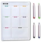 1 PCS A4 Weekly Planner Whiteboards, Magnetic Whiteboard for Fridges with 4 Magnetics Dry Wipe Pens, Magnetic Weekly Planner for Fridge Practical Fridge Whiteboard Magnetics for Home Use