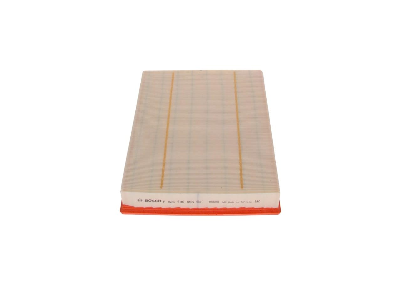 Bosch S0055 Car Air Filter - Separates Particles from the Air Intake - Moisture-resistant plus High Tensile Strength