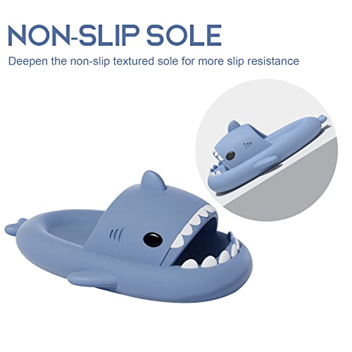 Metog Cloud Shark Slides Kids Summer Non-Slip Open Toe EVA House Shark Slippers for Boys Girls Cute Lightweight Soft Slide Sandals for Pool Bathroom Shower Spa Beach Indoors Outdoors3
