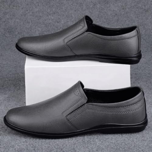 Men's Slip On Round Toe Solid Formal Shoes Shoes Dress Oxford for Men PU Leather Oxford Shoes Resistant Non Slip Block Heel Anti-Slip Low Top Outdoor3
