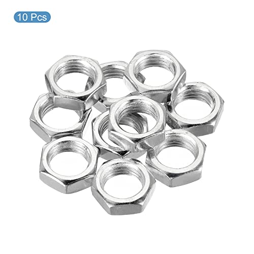 PATIKIL M14 x 1.5 Steel Hex Nuts, 10 Pack Metric Thread Zinc Plated Finished Hardware Nuts Screw Bolt Fasteners 7mm Height - Image 3