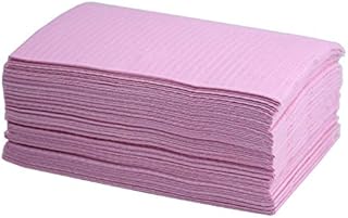 Aokbean 125pcs 13x17.7 inch 3 Ply Disposable Tattoo Tablecloth Waterproof Tattoo Tablecloth Towel Cleaning Pad Table Cover Cloth for Tattoo Supplies (Pink)