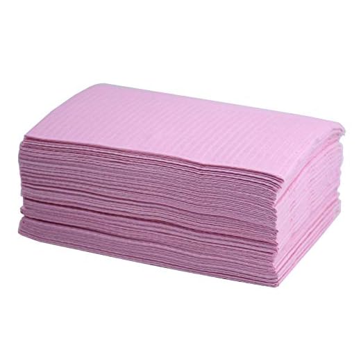 Aokbean 125st 13X17,7 Tum 3-Lagers Engångs Tatuering Duk Vattentät Tatuering Bordsduk Handduk Rengöringsduk Bordsöverdrag Tyg För Tatueringstillbehör(Rosa)