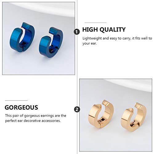Generic 5Pcs Stainless Steel Ear Cuffs Helix Cartilage Clip On Wrap Punk Non Piercing Earrings Fashion Ear Clips Set For Women Men Multicolor A4Gib3I1454385Cq #TOP7
