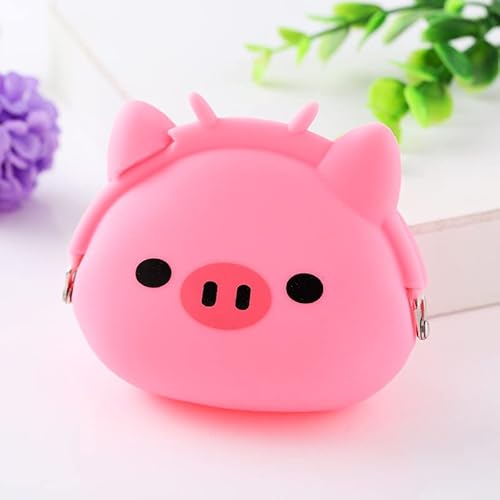 Animal Cartoon Creative Clip zéro portefeuille en silicone pour enfant avec logo (C) Cover