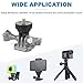 3 Pack 1/4-20 Conversion Adapter Mount with Locking Ring for GoPro Hero 13 12 11 10 9 8 7 6 5 4 3 Insta360 DJI Action Camera