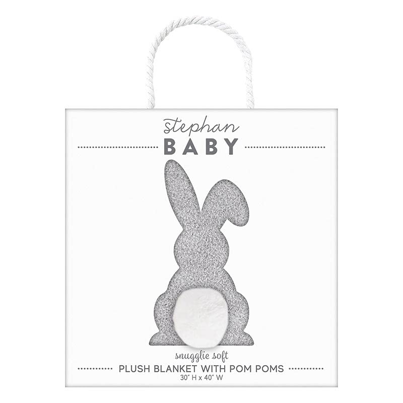 Miniatura 3 de Stephan Baby Sombreros y mantas para recién nacidos, colección Winter Wonderland, 30 x 40 pulgadas, manta de bebé, conejo de peluche