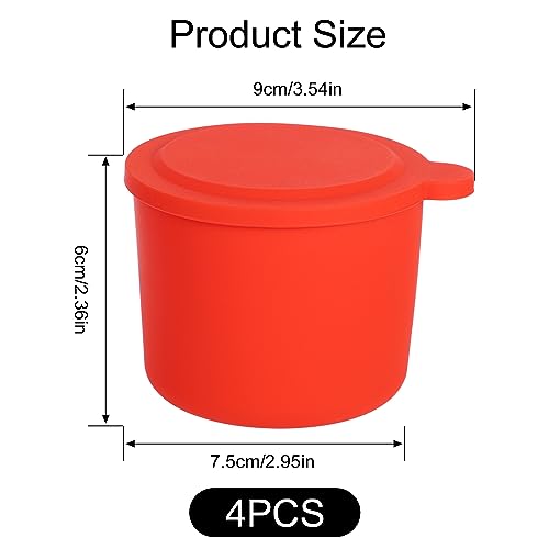 Moldes para hielo de silicona rojo con tapa 4 piezas miniatura 2