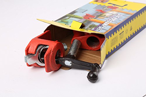 Wintools WT01Z0605 4 Pack) 3/4 Inch Wood Gluing Pipe Clamp Set Heavy Duty Pro Woodworking Cast Iron thumb #4