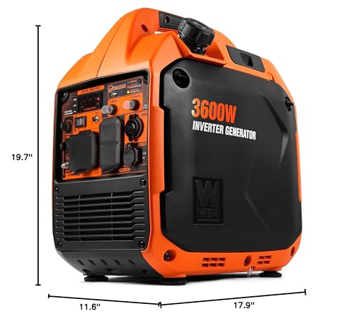 WEN 56360iX Super Quiet 3600-Watt Portable Inverter Generator with Fuel Shut Off and CO Sensor