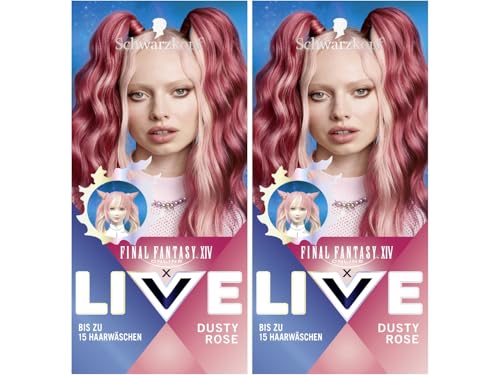 FINAL FANTASY™ XIV Online x LIVE Ultra Brights Semi-Permanente Haarfarbe (087 Dusty Rose, 80 ml (2er Pack))