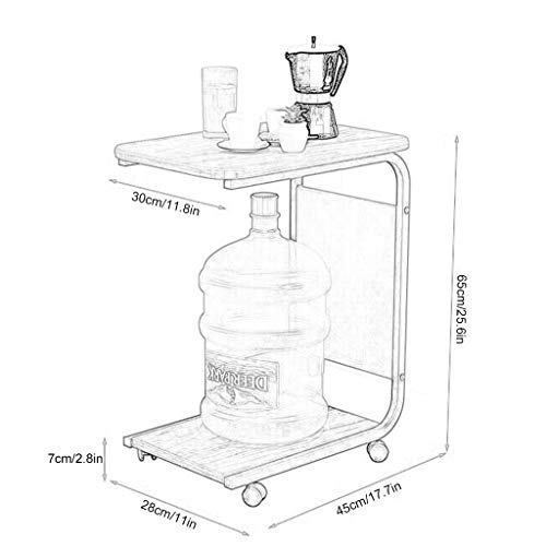 Table basse à cadre en métal robuste avec étagères de rangement
