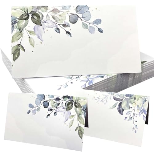 50 tarjetas de lugar, tarjetas de lugar de hojas para mesa, tarjetas de lugar de boda, tarjetas de papel con nombre de mesa, tarjetas de lugar con nombre de boda para decoración de mesa, cumpleaños