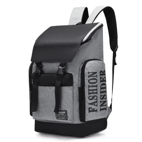 TOKSHOP - Mochila para Notebook Reforçada Impermeável Com Entrada USB - Notebooks de até 19 Polegadas, Capacidade 35 Litros, Acabamento Resistente, Qualidade Premium - Cinza