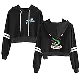 Característica: sudadera con capucha para disfraz de cosplay de Riverdale.Sudadera de dibujos animados con estampado 3D para mujer, mangas largas, cuello redondo con sombrero, capucha con cordón. Inspirado en Riverdale South Side Serpents TV, Snaker impreso en la parte posterior.